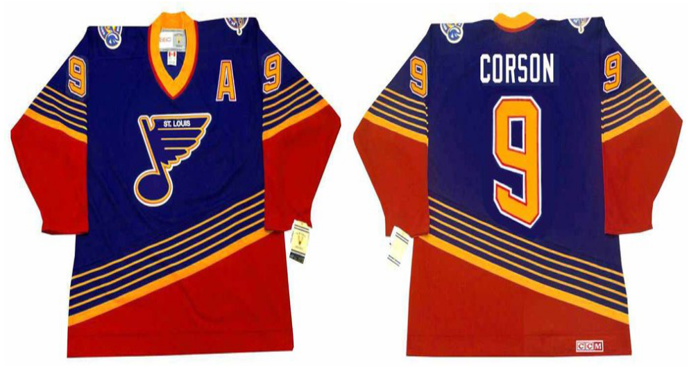 2019 Men St.Louis Blues #9 Corson blue CCM NHL jerseys->st.louis blues->NHL Jersey
